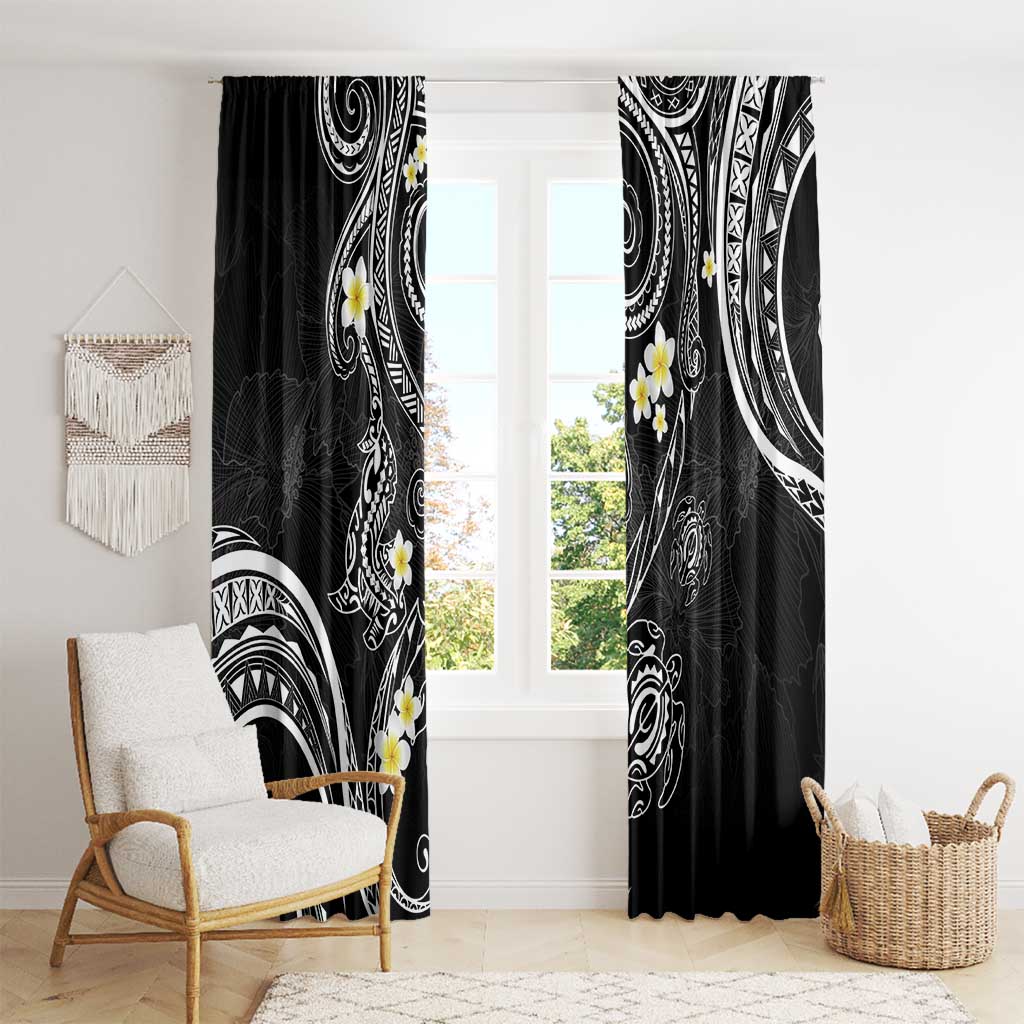 Polynesia Tribal Window Curtain Tentacles Plumeria LT7 - Polynesian Pride