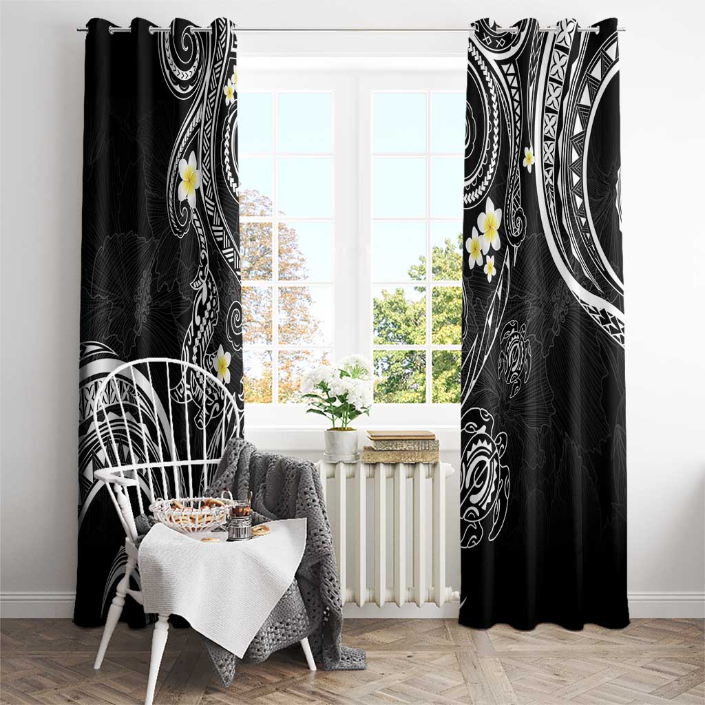 Polynesia Tribal Window Curtain Tentacles Plumeria LT7 - Polynesian Pride