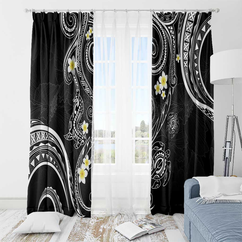 Polynesia Tribal Window Curtain Tentacles Plumeria LT7 - Polynesian Pride