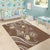 Polynesia Tribal Area Rug Mocha Plumeria Tentacles