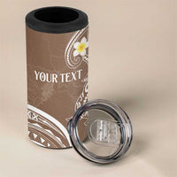 Polynesia Tribal 4 in 1 Can Cooler Tumbler Mocha Plumeria Tentacles LT7 - Polynesian Pride