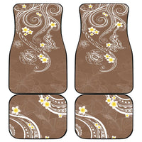 Polynesia Tribal Car Mats Mocha Plumeria Tentacles LT7 - Polynesian Pride