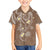 Polynesia Tribal Family Matching Off Shoulder Short Dress and Hawaiian Shirt Mocha Plumeria Tentacles