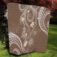 Polynesia Tribal Quilt Mocha Plumeria Tentacles
