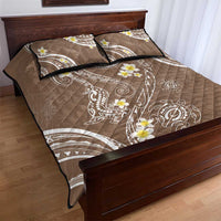 Polynesia Tribal Quilt Bed Set Mocha Plumeria Tentacles LT7 - Polynesian Pride