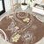 Polynesia Tribal Round Carpet Mocha Plumeria Tentacles