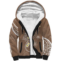 Polynesia Tribal Sherpa Hoodie Mocha Plumeria Tentacles LT7 Unisex Mocha - Polynesian Pride
