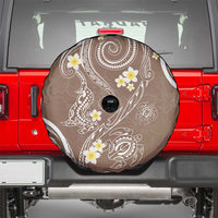 Polynesia Tribal Spare Tire Cover Mocha Plumeria Tentacles LT7 - Polynesian Pride