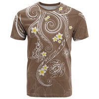 Polynesia Tribal T Shirt Mocha Plumeria Tentacles LT7 Mocha - Polynesian Pride
