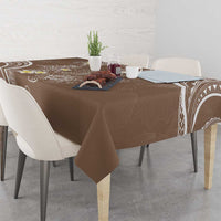 Polynesia Tribal Tablecloth Mocha Plumeria Tentacles LT7 - Polynesian Pride