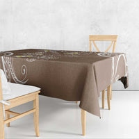 Polynesia Tribal Tablecloth Mocha Plumeria Tentacles LT7 - Polynesian Pride