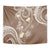 Polynesia Tribal Tapestry Mocha Plumeria Tentacles