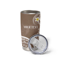 Polynesia Tribal Tumbler Cup Mocha Plumeria Tentacles LT7 - Polynesian Pride