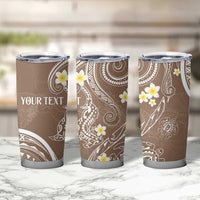 Polynesia Tribal Tumbler Cup Mocha Plumeria Tentacles LT7 - Polynesian Pride
