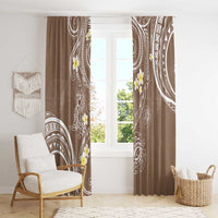 Polynesia Tribal Window Curtain Mocha Plumeria Tentacles LT7 - Polynesian Pride