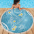 Polynesia Tribal Beach Blanket Turquoise Plumeria Tentacles