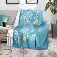 Polynesia Tribal Blanket Turquoise Plumeria Tentacles LT7 - Polynesian Pride