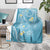 Polynesia Tribal Blanket Turquoise Plumeria Tentacles
