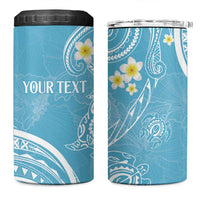 Polynesia Tribal 4 in 1 Can Cooler Tumbler Turquoise Plumeria Tentacles LT7 One Size: 16 oz Turquoise - Polynesian Pride