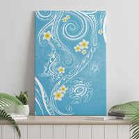 Polynesia Tribal Canvas Wall Art Turquoise Plumeria Tentacles LT7 - Polynesian Pride