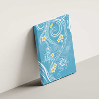 Polynesia Tribal Canvas Wall Art Turquoise Plumeria Tentacles LT7 - Polynesian Pride