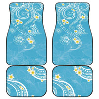 Polynesia Tribal Car Mats Turquoise Plumeria Tentacles LT7 - Polynesian Pride