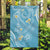 Polynesia Tribal Garden Flag Turquoise Plumeria Tentacles