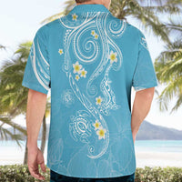 Polynesia Tribal Hawaiian Shirt Turquoise Plumeria Tentacles LT7 - Polynesian Pride