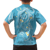 Polynesia Tribal Hawaiian Shirt Turquoise Plumeria Tentacles LT7 - Polynesian Pride