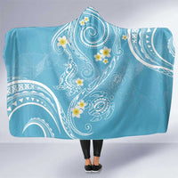 Polynesia Tribal Hooded Blanket Turquoise Plumeria Tentacles LT7 One Size Turquoise - Polynesian Pride