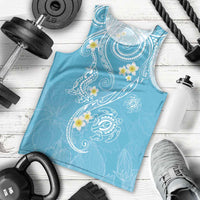 Polynesia Tribal Men Tank Top Turquoise Plumeria Tentacles LT7 - Polynesian Pride