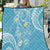 Polynesia Tribal Quilt Turquoise Plumeria Tentacles
