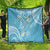 Polynesia Tribal Quilt Turquoise Plumeria Tentacles