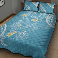 Polynesia Tribal Quilt Bed Set Turquoise Plumeria Tentacles LT7 - Polynesian Pride