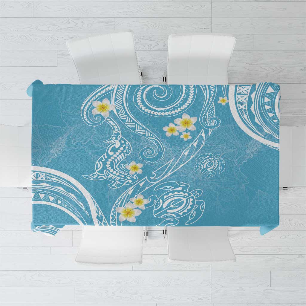 Polynesia Tribal Tablecloth Turquoise Plumeria Tentacles LT7 Turquoise - Polynesian Pride