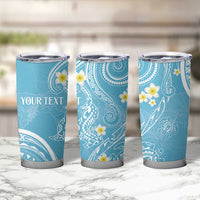 Polynesia Tribal Tumbler Cup Turquoise Plumeria Tentacles LT7 - Polynesian Pride