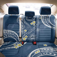 Polynesia Tribal Back Car Seat Cover Deep Blue Plumeria Tentacles