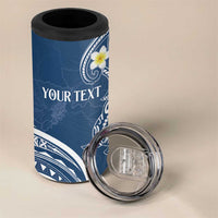 Polynesia Tribal 4 in 1 Can Cooler Tumbler Deep Blue Plumeria Tentacles LT7 - Polynesian Pride