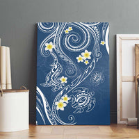 Polynesia Tribal Canvas Wall Art Deep Blue Plumeria Tentacles LT7 - Polynesian Pride