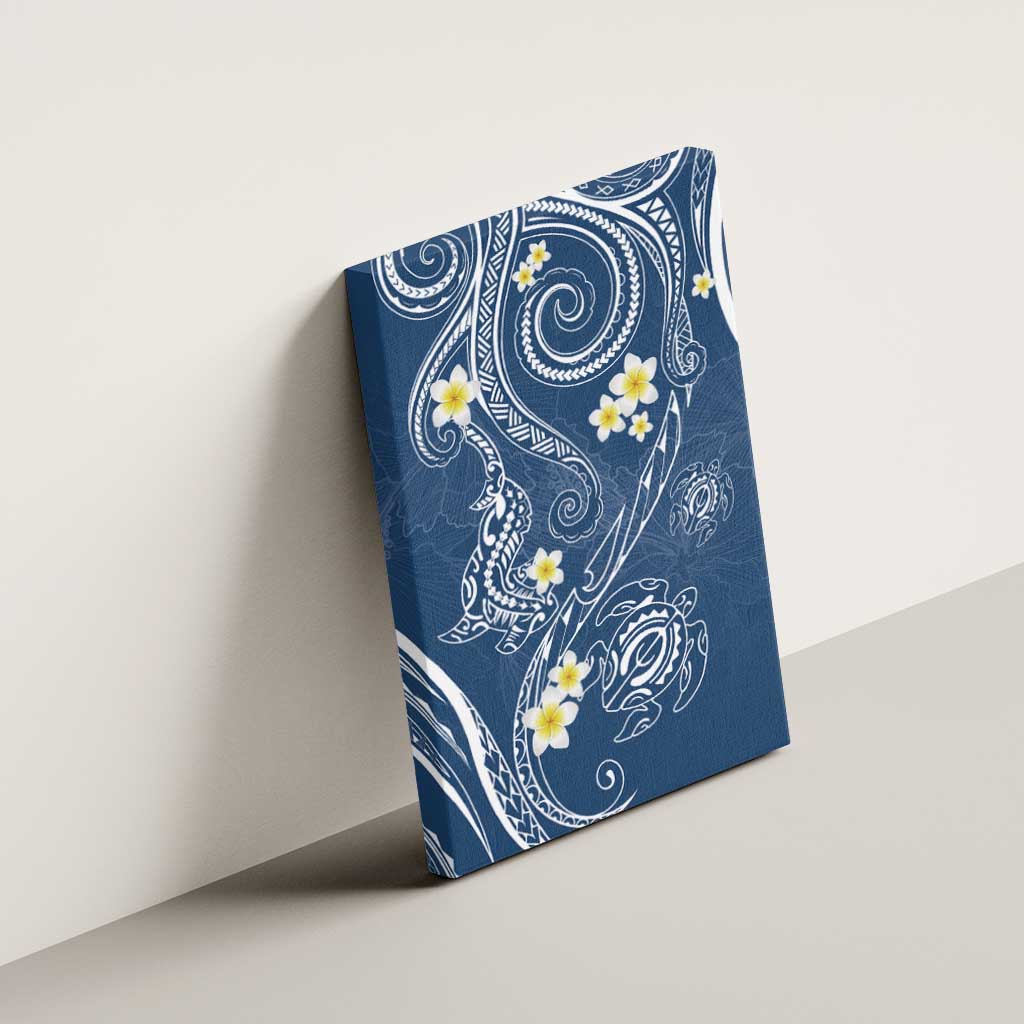 Polynesia Tribal Canvas Wall Art Deep Blue Plumeria Tentacles LT7 - Polynesian Pride