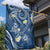 Polynesia Tribal Garden Flag Deep Blue Plumeria Tentacles