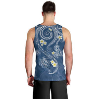 Polynesia Tribal Men Tank Top Deep Blue Plumeria Tentacles LT7 - Polynesian Pride