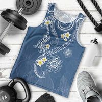 Polynesia Tribal Men Tank Top Deep Blue Plumeria Tentacles LT7 - Polynesian Pride