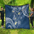 Polynesia Tribal Quilt Deep Blue Plumeria Tentacles
