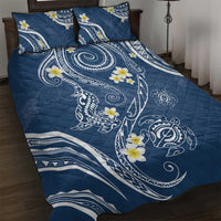 Polynesia Tribal Quilt Bed Set Deep Blue Plumeria Tentacles LT7 Blue - Polynesian Pride