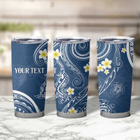 Polynesia Tribal Tumbler Cup Deep Blue Plumeria Tentacles LT7 - Polynesian Pride