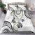 Polynesia Tribal Bedding Set White Plumeria Tentacles