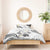 Polynesia Tribal Bedding Set White Plumeria Tentacles