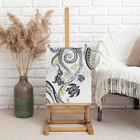Polynesia Tribal Canvas Wall Art White Plumeria Tentacles LT7 - Polynesian Pride