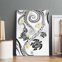 Polynesia Tribal Canvas Wall Art White Plumeria Tentacles LT7 - Polynesian Pride